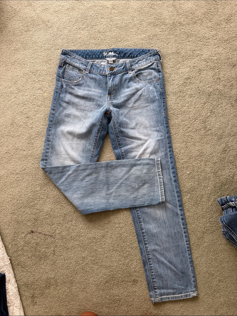 New York & Company Light Blue Low Rise Slim Slouch Leg  Jeans for Women